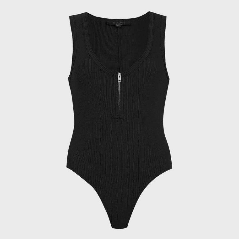AllSaints Alicia Bodysuit Black US 4